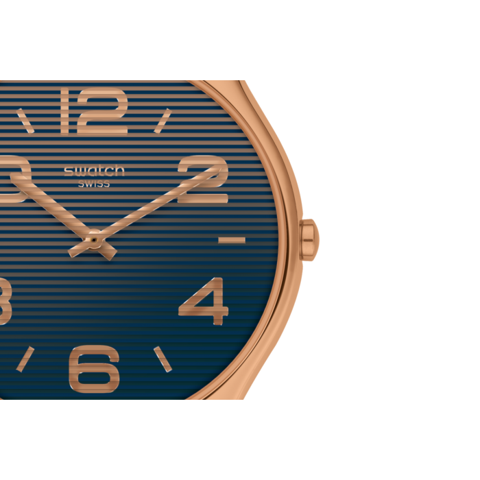 SWATCH NIGHT TRICK Ρολόι Γυναικείο  Μπλε λουρί καουτσούκ SS07G101