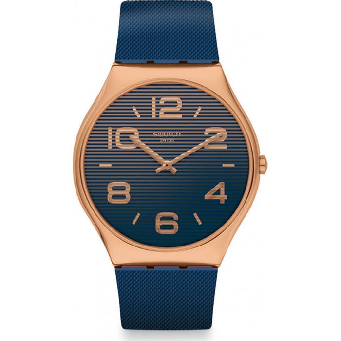 SWATCH NIGHT TRICK Ρολόι Γυναικείο  Μπλε λουρί καουτσούκ SS07G101