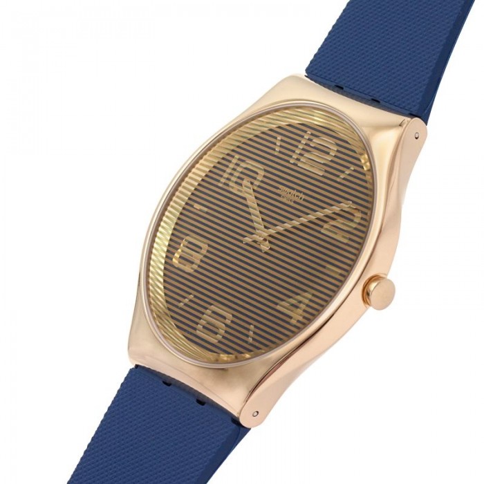 SWATCH NIGHT TRICK Ρολόι Γυναικείο  Μπλε λουρί καουτσούκ SS07G101