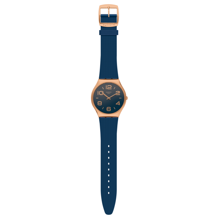 SWATCH NIGHT TRICK Ρολόι Γυναικείο  Μπλε λουρί καουτσούκ SS07G101