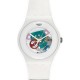 SWATCH WHITE LACQUERED Unisex Ρολόι Λευκό Λουράκι Σιλικόνης SUOW100