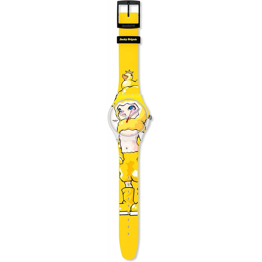 SWATCH ArtHiroyuki Matsuura Ducky Brigade ΡΟΛΟΙ Unisex  Πολύχρωμο Λουρί Σιλικόνης SUOZ113 