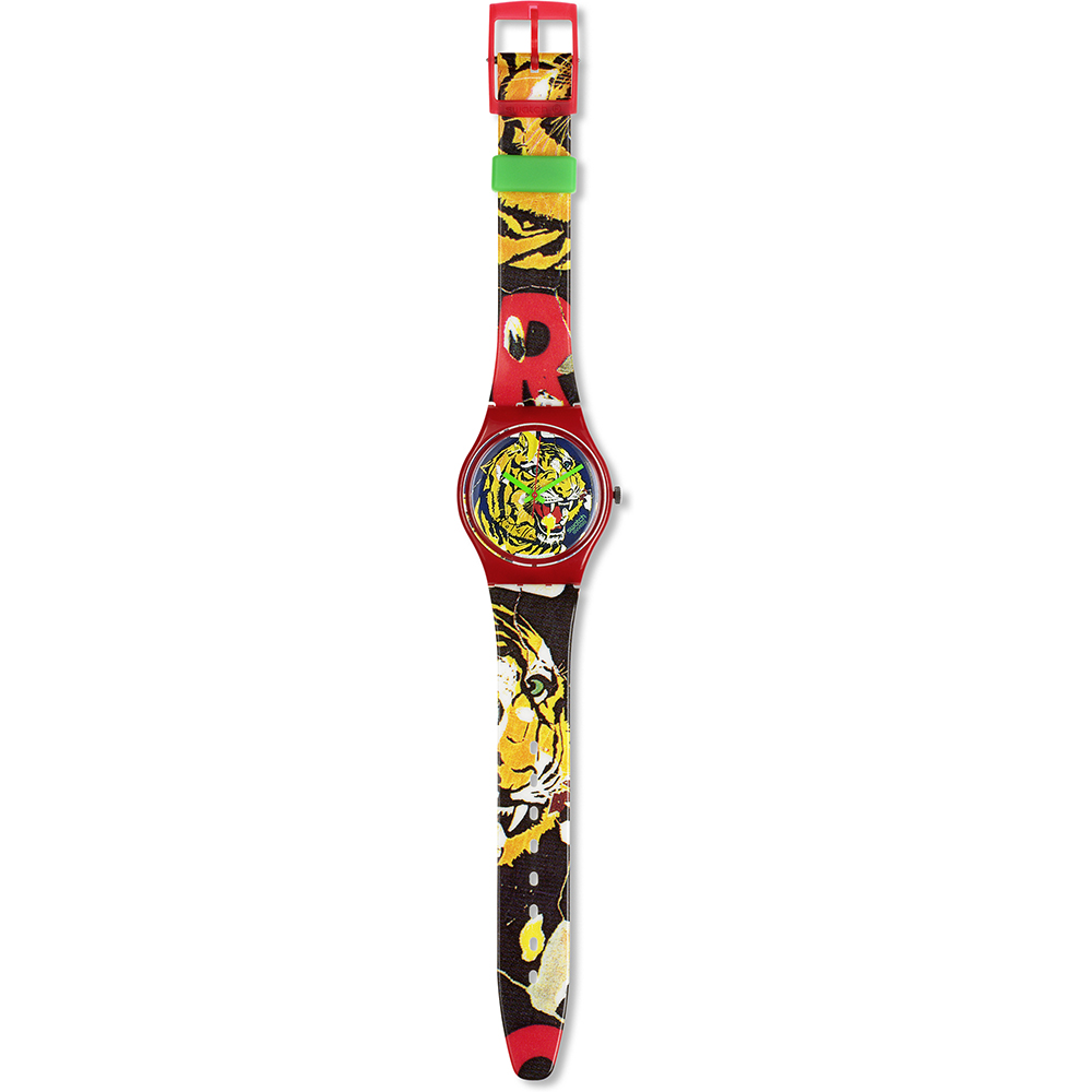SWATCH BENGALA Ρολόι Unisex πολύχρωμο λουράκι καουτσούκ GZ132 