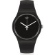 SWATCH THINK TIME BLACK Unisex Ρολόι Μαύρο Λουράκι  Υλικό βιολογικής προέλευσης SO32B106 