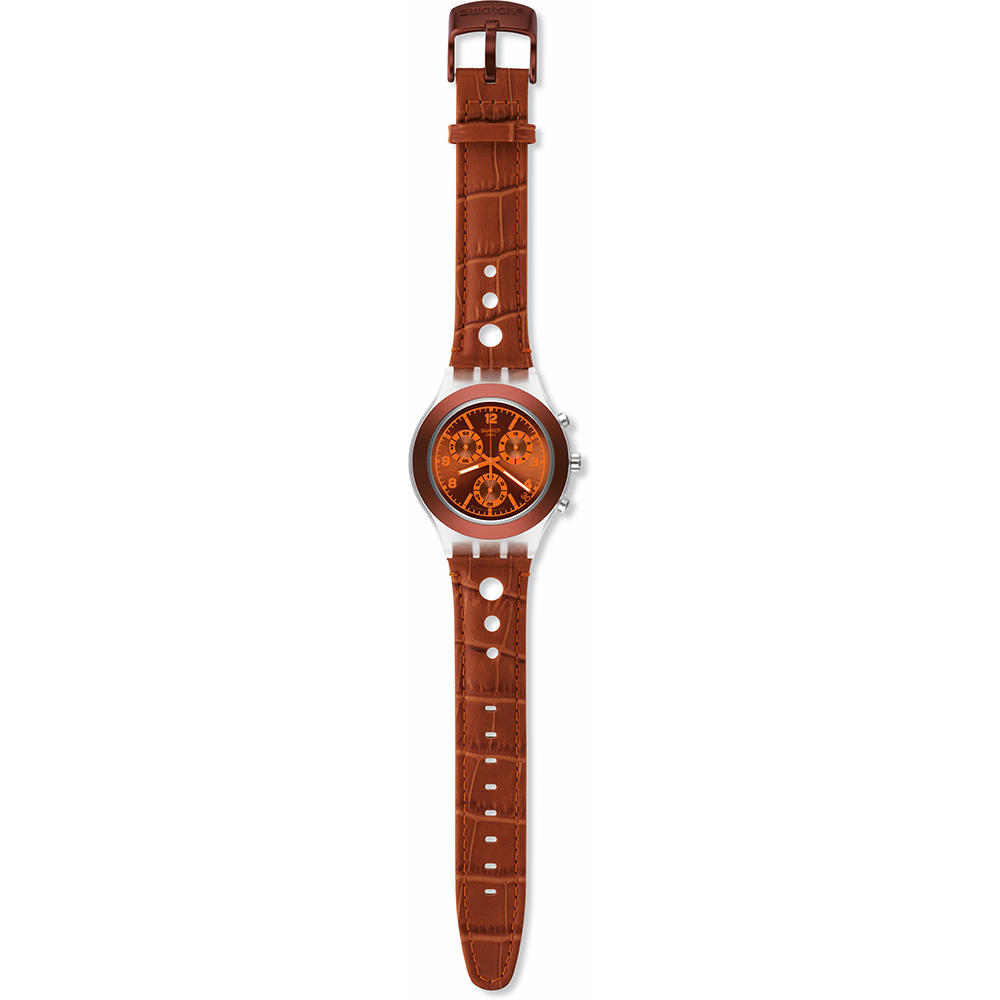 SWATCH ROUILLE ΡΟΛΟΙ Χρονογράφος Unisex Καφέ Δερμάτινο Λουράκι SVCK4073 SWATCH ROUILLE ΡΟΛΟΙ Χρονογράφος Unisex Καφέ Δερμάτινο Λουράκι SVCK4073