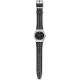 SWATCH BLACK PUNCHER Ρολόι Γυναικείο Μαύρο  Δερμάτινο λουράκι YLS184