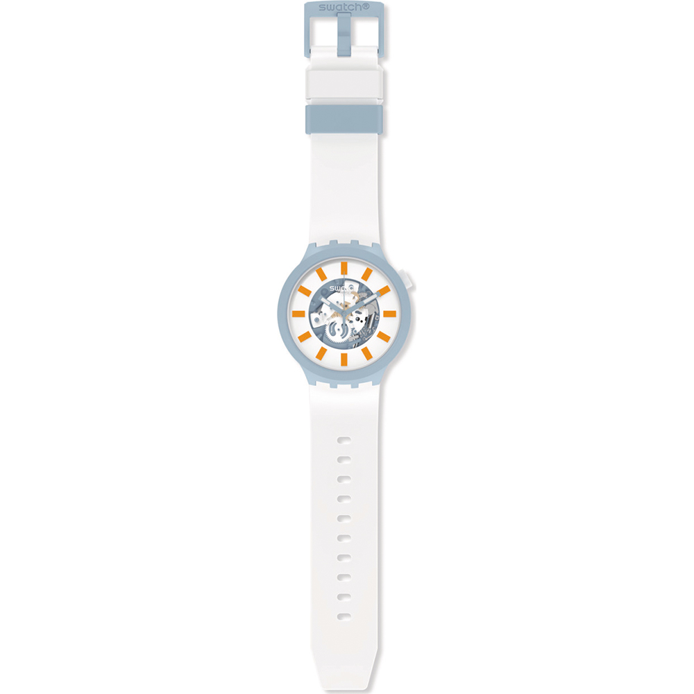 SWATCH BIG BOLD BLITE BIOCERAMIC Ρολόι Λευκό Πλαστικό Λουράκι βιολογικής προέλευσης SB03N101 SWATCH BIG BOLD BLITE BIOCERAMIC Ρολόι Λευκό Πλαστικό Λουράκι βιολογικής προέλευσης SB03N101