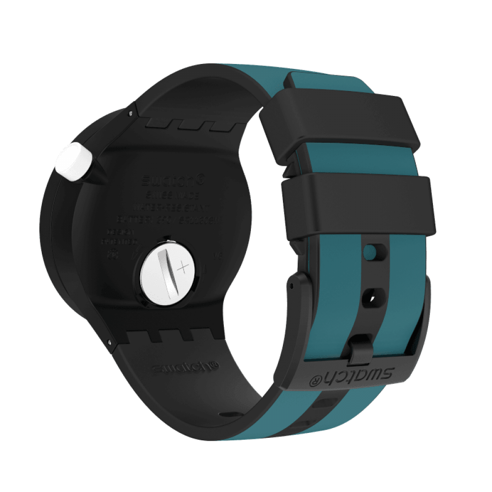 SWATCH BIG BOLD BIOCERAMIC NIGHT TRIP Ρολόι Μπλε Λουράκι Σιλικόνης SB03B107 