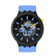 SWATCH BIG BOLD BIOCERAMIC TRAVEL BY DAY Ρολόι Γαλάζιο Λουράκι Σιλικόνης SB03B108