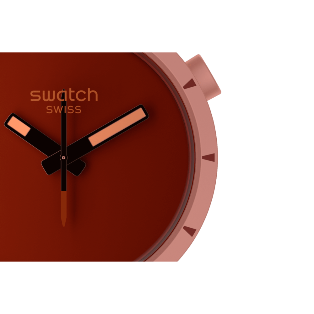 SWATCH BIG BOLD BIOCERAMIC CANYON Ρολόι Ροζ Λουράκι Σιλικόνης SB03R100 