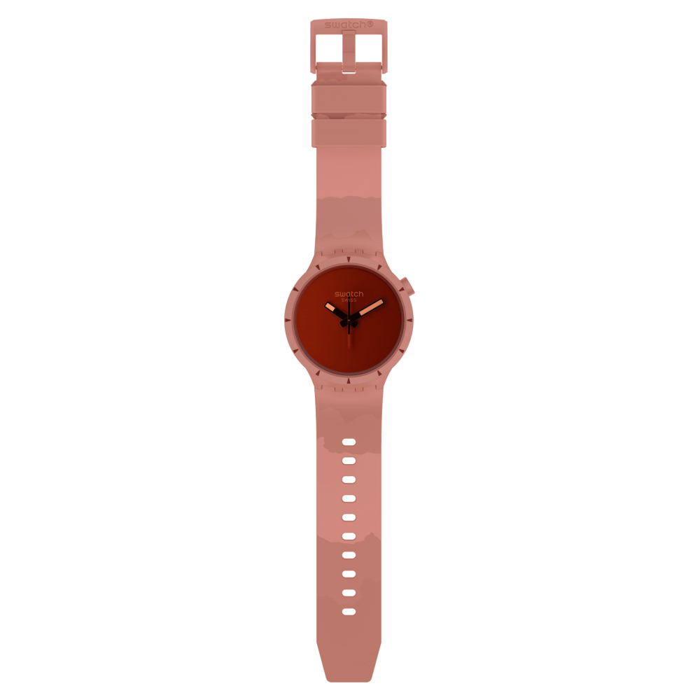 SWATCH BIG BOLD BIOCERAMIC CANYON Ρολόι Ροζ Λουράκι Σιλικόνης SB03R100 