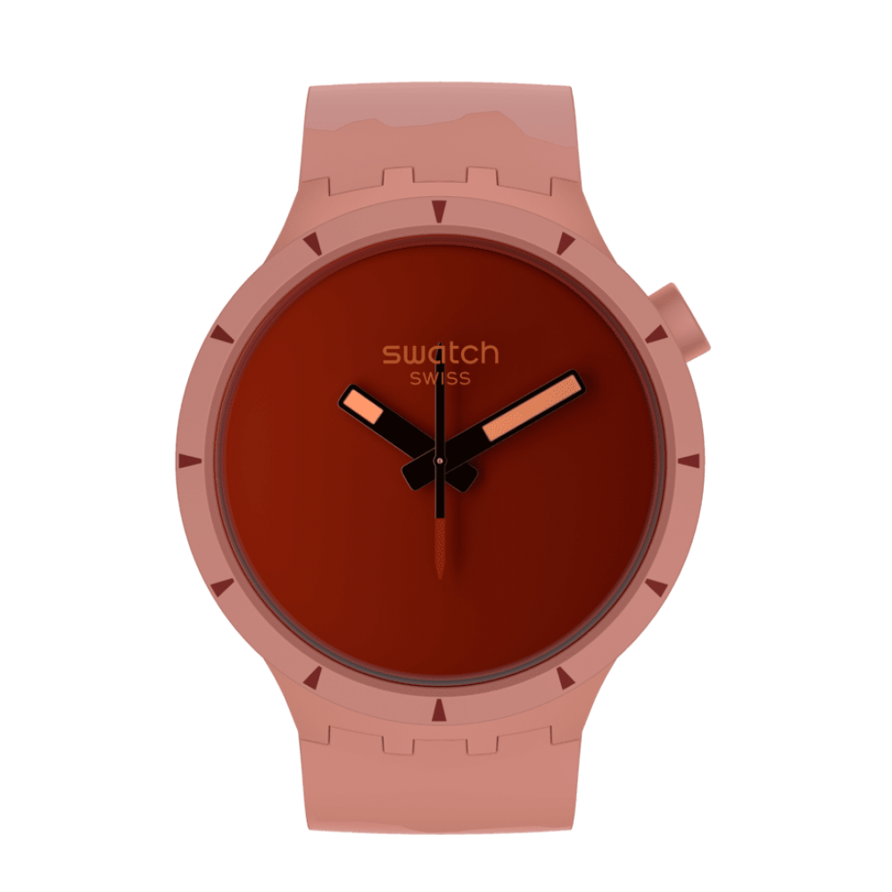 SWATCH BIG BOLD BIOCERAMIC CANYON Ρολόι Ροζ Λουράκι Σιλικόνης SB03R100 