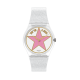SWATCH STAR MOM Ρολόι Διαφανές με glitter Λουράκι Σιλικόνης SO28Z108