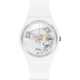 SWATCH SPOT TIME WHITE  Unisex Ρολόι Λευκό Λουράκι από Υλικό βιολογικής προέλευσης SO31W102