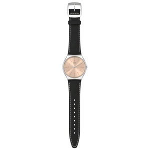 SWATCH SMART STITCH Ρολόι Unisex Μαύρο Δερμάτινο λουράκι SS07S118 SWATCH SMART STITCH Ρολόι Unisex Μαύρο Δερμάτινο λουράκι SS07S118