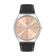 SWATCH SMART STITCH Ρολόι Unisex Μαύρο Δερμάτινο λουράκι SS07S118 SWATCH SMART STITCH Ρολόι Unisex Μαύρο Δερμάτινο λουράκι SS07S118