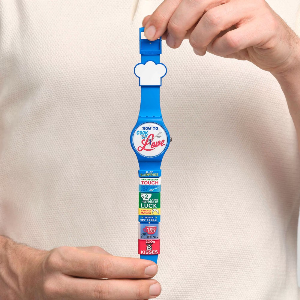 SWATCH VALENTINE'S RECIPE FOR LOVE Ρολόι Μπλε Λουράκι Σιλικόνης SUOZ353