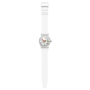 SWATCH CLEARLY GENT Unisex Ρολόι Διαφανές Πλαστικό Λουράκι  SO28K100-S06 - Διάφανο