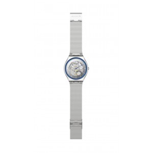 SWATCH RINGING IN BLUE Unisex Watch  Silver Stainless Steel Bracelet SS07S116GG 
