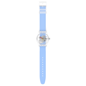 SWATCH CLEARLY BLUE STRIPED Ρολόι Unisex Γαλάζιο Λουράκι Σιλικόνης SUOK156 SWATCH CLEARLY BLUE STRIPED Ρολόι Unisex Γαλάζιο Λουράκι Σιλικόνης SUOK156