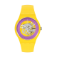 SWATCH PURPLE RINGS YELLOW ΡΟΛΟΙ Unisex Κίτρινο Λουράκι Σιλικόνης SO29J100