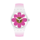 SWATCH FLOWER HOUR Unisex Ρολόι Ροζ Λουράκι  Υλικό βιολογικής προέλευσης SO32M104