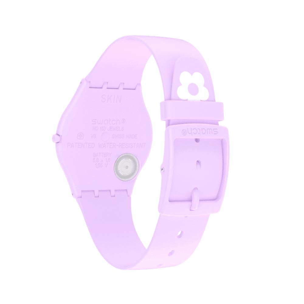 SWATCH TIME FOR JOY Ρολόι Unisex Μωβ Λουράκι Σιλικόνης SS09V101