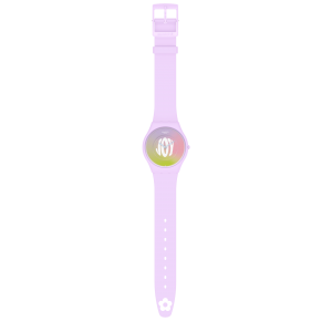 SWATCH TIME FOR JOY Ρολόι Unisex Μωβ Λουράκι Σιλικόνης SS09V101