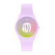 SWATCH TIME FOR JOY Ρολόι Unisex Μωβ Λουράκι Σιλικόνης SS09V101