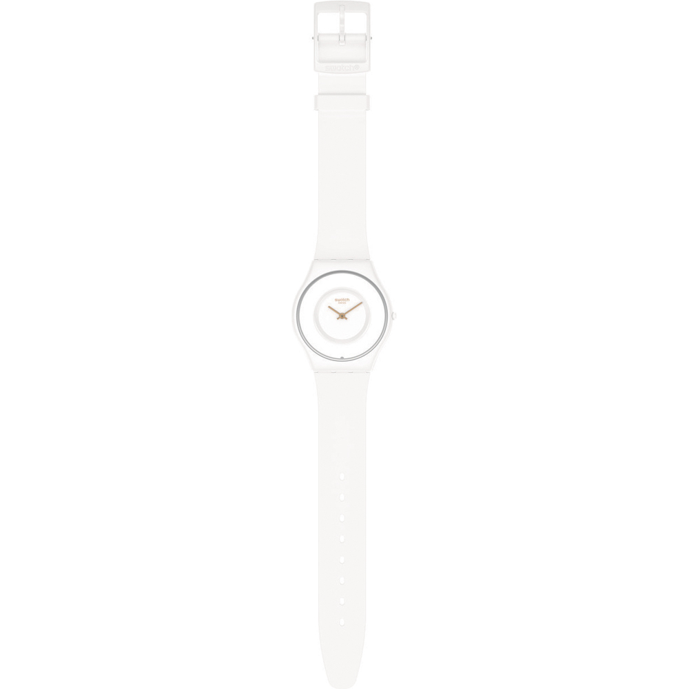 SWATCH TICK DIFFERENT BLANCA Ρολόι Unisex Λευκό Λουράκι Σιλικόνης SS09W100