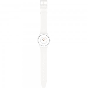 SWATCH TICK DIFFERENT BLANCA Ρολόι Unisex Λευκό Λουράκι Σιλικόνης SS09W100