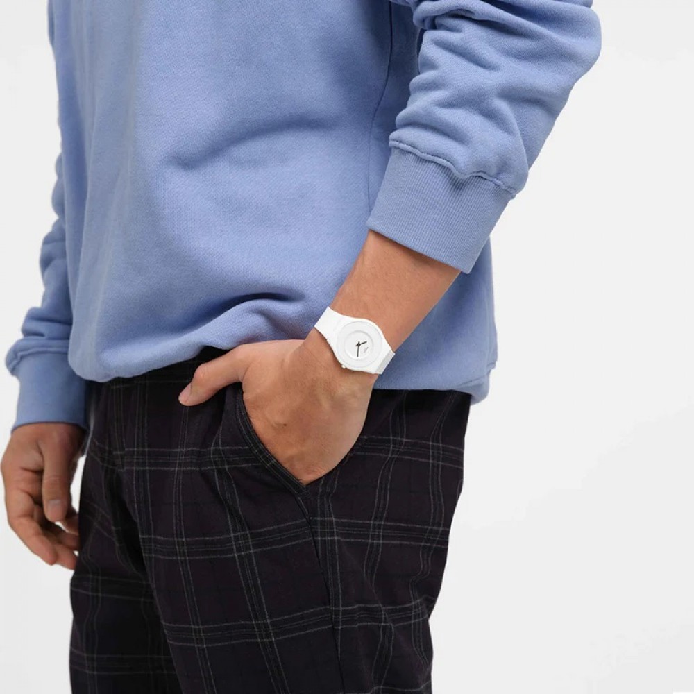 SWATCH TICK DIFFERENT BLANCA Ρολόι Unisex Λευκό Λουράκι Σιλικόνης SS09W100
