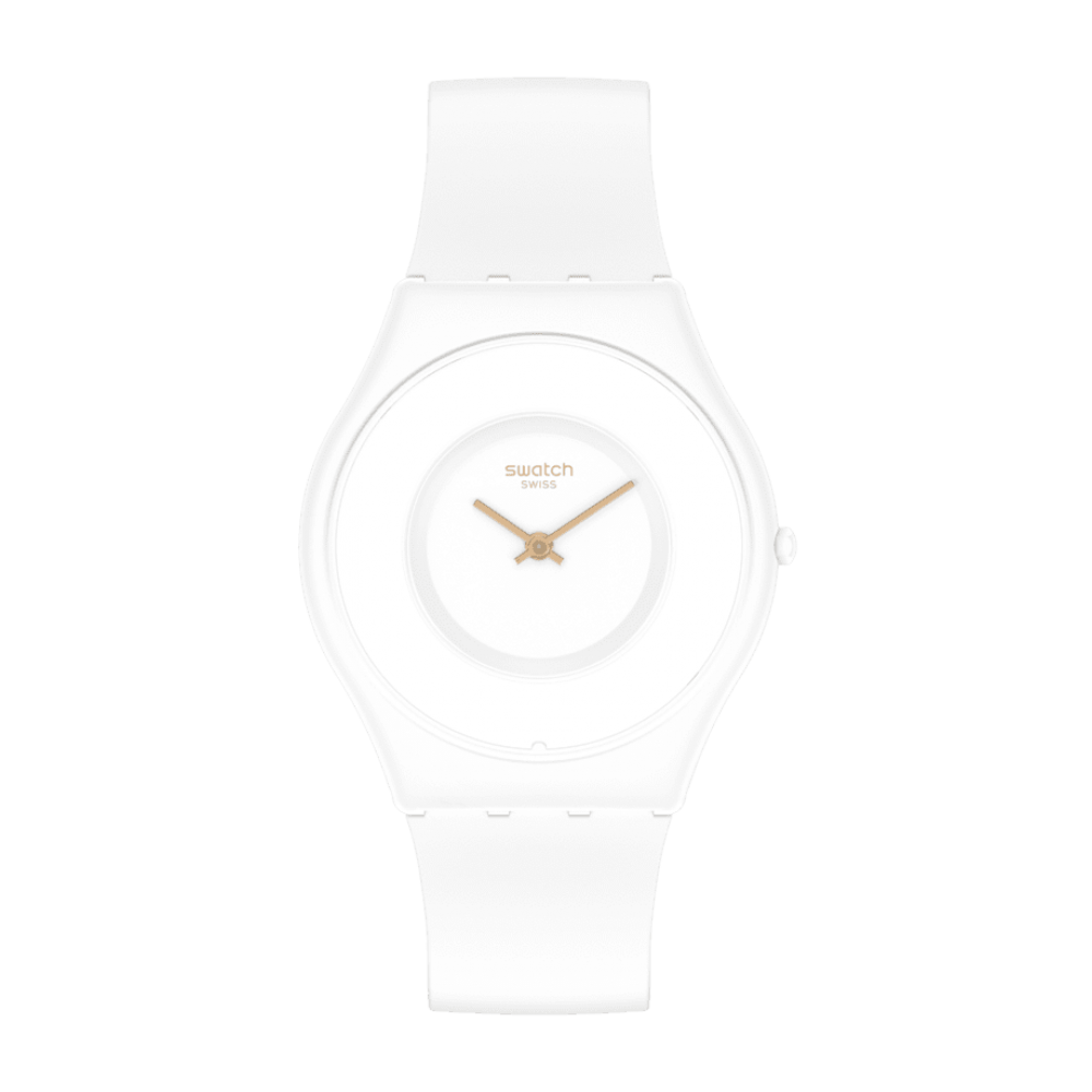 SWATCH TICK DIFFERENT BLANCA Ρολόι Unisex Λευκό Λουράκι Σιλικόνης SS09W100