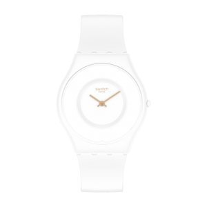 SWATCH TICK DIFFERENT BLANCA Ρολόι Unisex Λευκό Λουράκι Σιλικόνης SS09W100