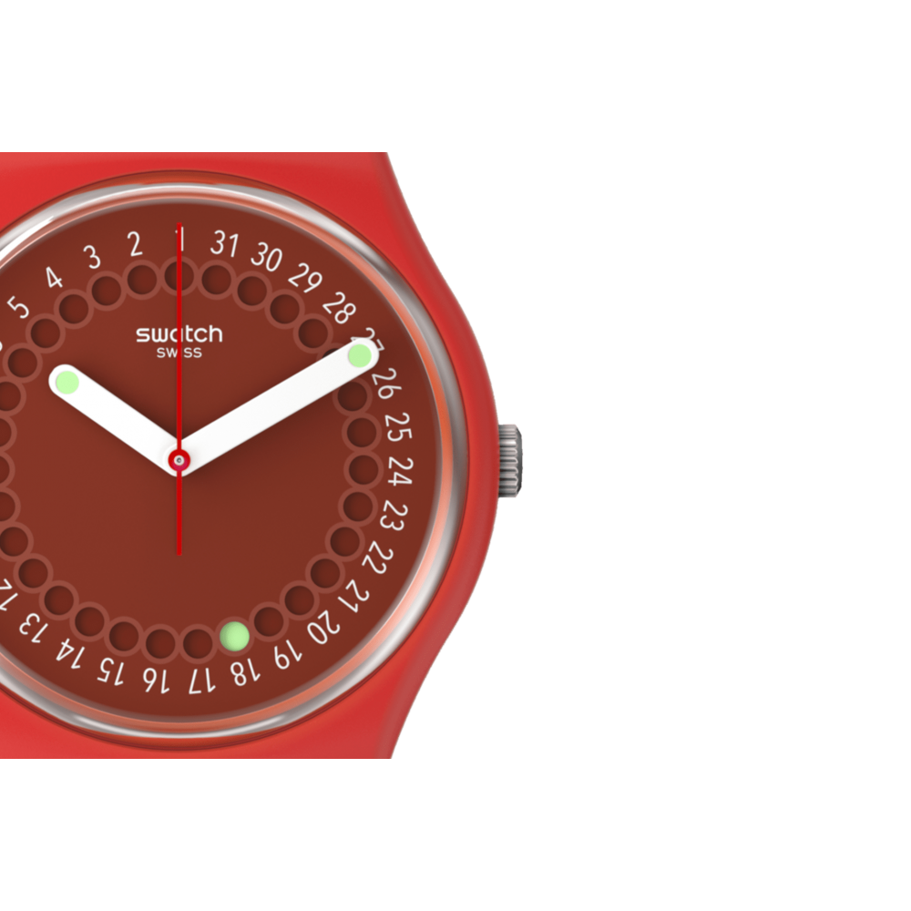 SWATCH CYCLES IN THE SUN ΡΟΛΟΙ Κόκκινο Λουρί Σιλικόνης SO28R400 SWATCH CYCLES IN THE SUN ΡΟΛΟΙ Κόκκινο Λουρί Σιλικόνης SO28R400