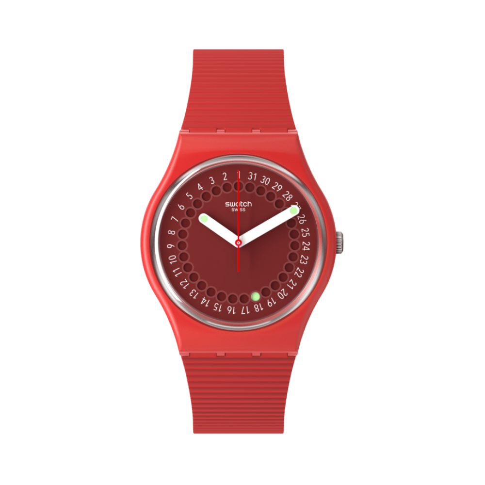 SWATCH CYCLES IN THE SUN ΡΟΛΟΙ Κόκκινο Λουρί Σιλικόνης SO28R400 SWATCH CYCLES IN THE SUN ΡΟΛΟΙ Κόκκινο Λουρί Σιλικόνης SO28R400