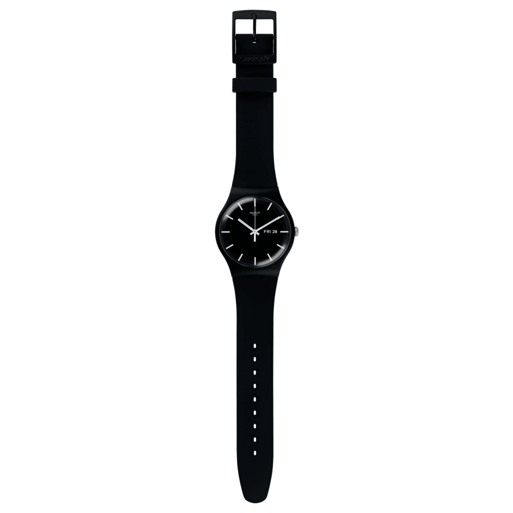 SWATCH MONO BLACK ΡΟΛΟΙ Unisex Μαύρο Λουρί Πλαστικό βιολογικής προέλευσης SO29B704  