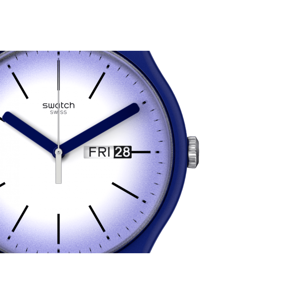 SWATCH VIOLET VERBENA Ρολόι Unisex Μπλε Λουρί Σιλικόνης SUON716