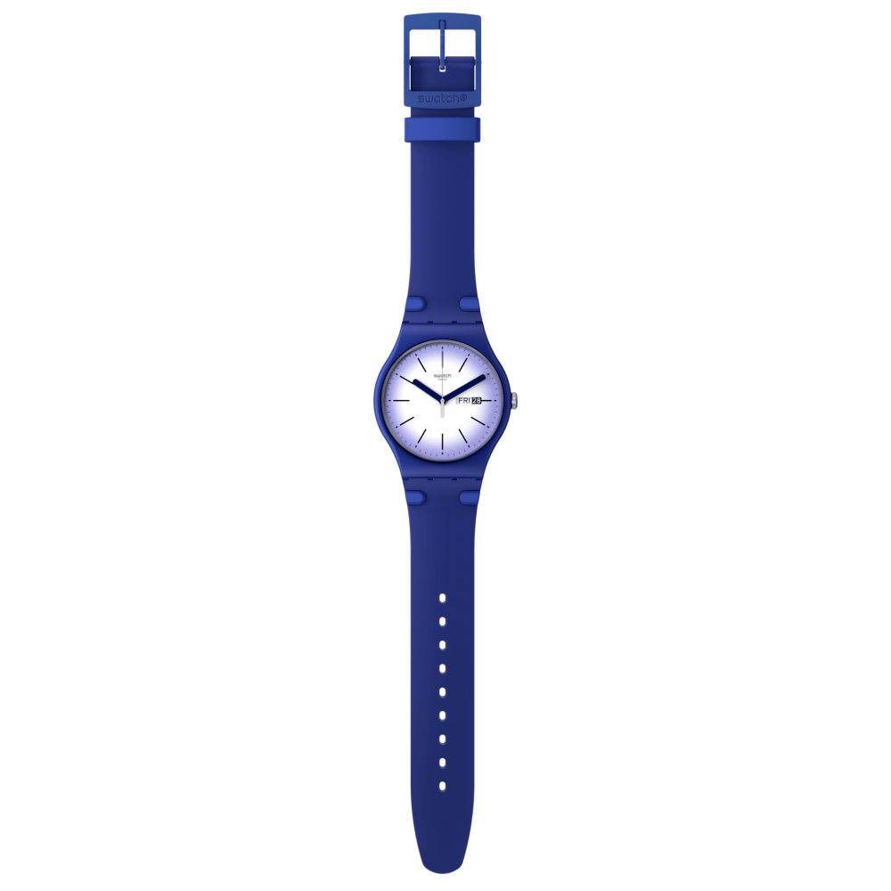 SWATCH VIOLET VERBENA Ρολόι Unisex Μπλε Λουρί Σιλικόνης SUON716