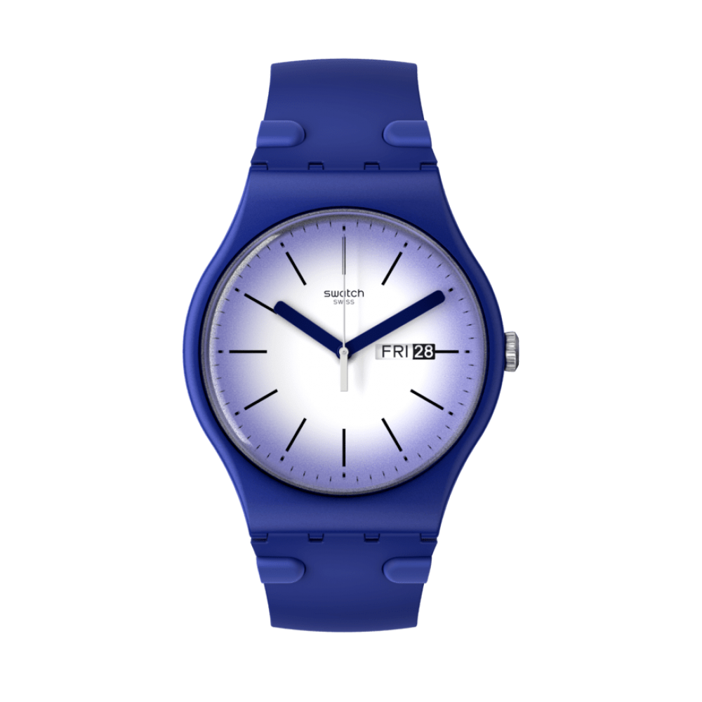 SWATCH VIOLET VERBENA Ρολόι Unisex Μπλε Λουρί Σιλικόνης SUON716
