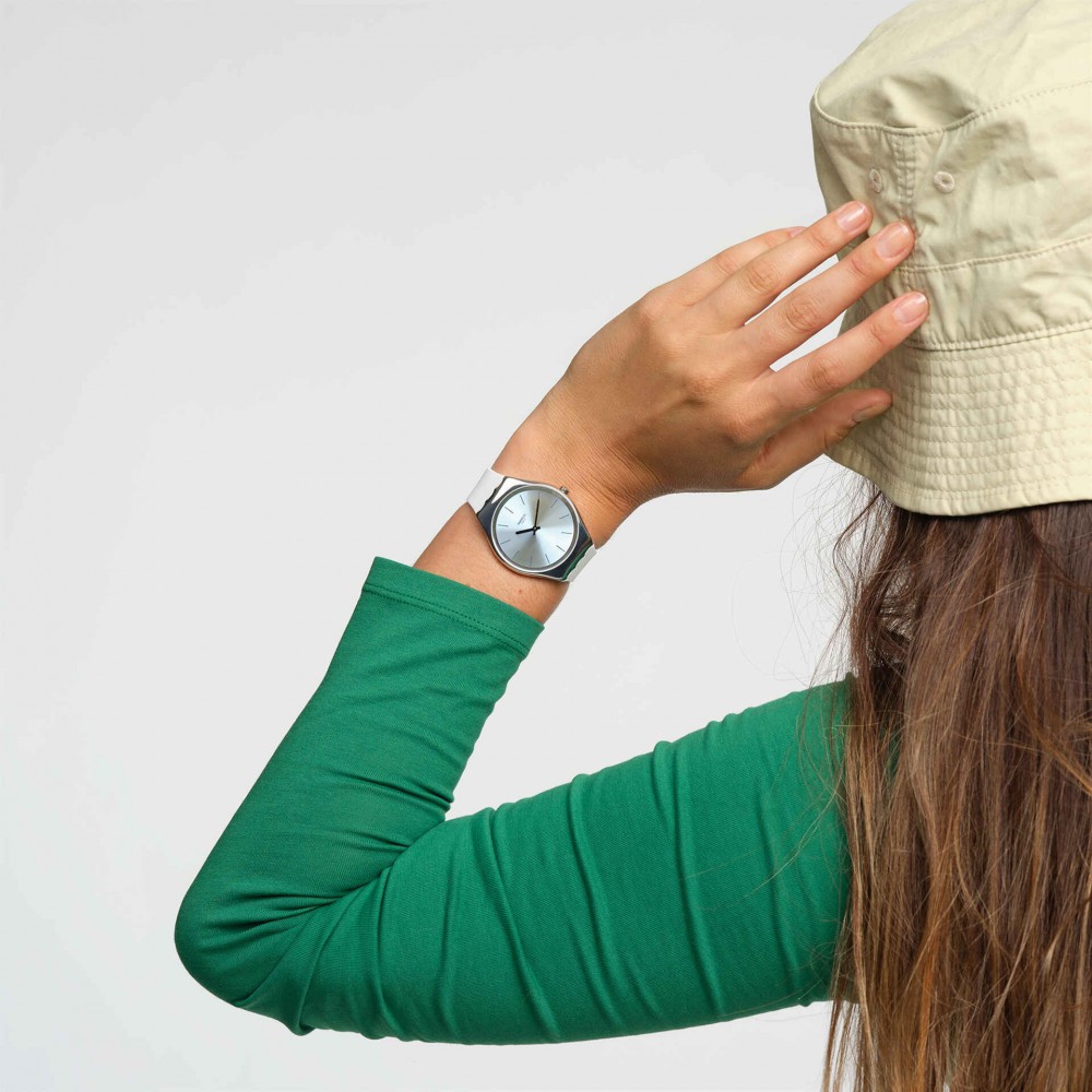 SWATCH OPTICAL WHITE Ρολόι Γυναικείο Λευκό Λουράκι Σιλικόνης SYXS141