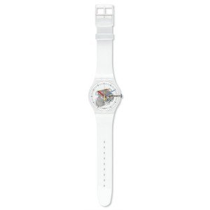 SWATCH CLEARLY NEW GENT Unisex Watch Transparent Plastic Strap SO29K100