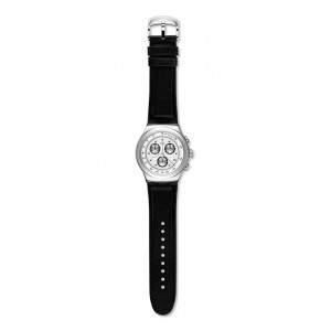 SWATCH WEALTHY STAR RESTYLED ΡΟΛΟΙ Ανδρικό Μαύρο Δερμάτινο Λουρί YOS401C SWATCH WEALTHY STAR RESTYLED ΡΟΛΟΙ Ανδρικό Μαύρο Δερμάτινο Λουρί YOS401C