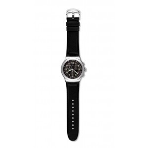 SWATCH YOUR TURN RESTYLED ΡΟΛΟΙ Ανδρικό Μαύρο Δερμάτινο Λουρί YOS413D SWATCH YOUR TURN RESTYLED ΡΟΛΟΙ Ανδρικό Μαύρο Δερμάτινο Λουρί YOS413D