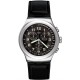SWATCH YOUR TURN RESTYLED ΡΟΛΟΙ Ανδρικό Μαύρο Δερμάτινο Λουρί YOS413D 