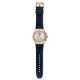 SWATCH SO BIGGAR RESTYLED ΡΟΛΟΙ Ανδρικό Μαύρο Δερμάτινο Λουρί YOS452C 