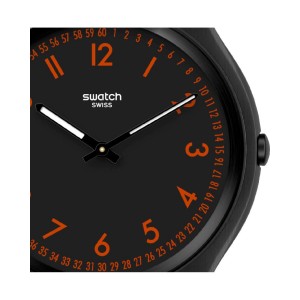  SWATCH BRUSHED RED Unisex Watch Black Rubber Strap SS07B106