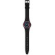 SWATCH CIRCLING BLACK Ρολόι μαύρο λουράκι σιλικόνης SO28B706