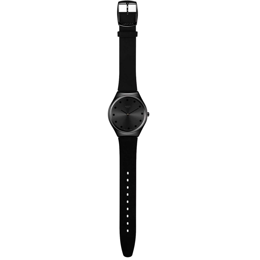 SWATCH DARK SPARK Ρολόι Unisex Μαύρο Δερμάτινο λουράκι SYXB106 SWATCH DARK SPARK Ρολόι Unisex Μαύρο Δερμάτινο λουράκι SYXB106