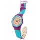 SWATCH BOOMWAVE Strap textile-leather multicolor 21mm ASUGV100